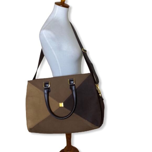 DVF tri-tone brown large overnight bag - Picture 3 of 11